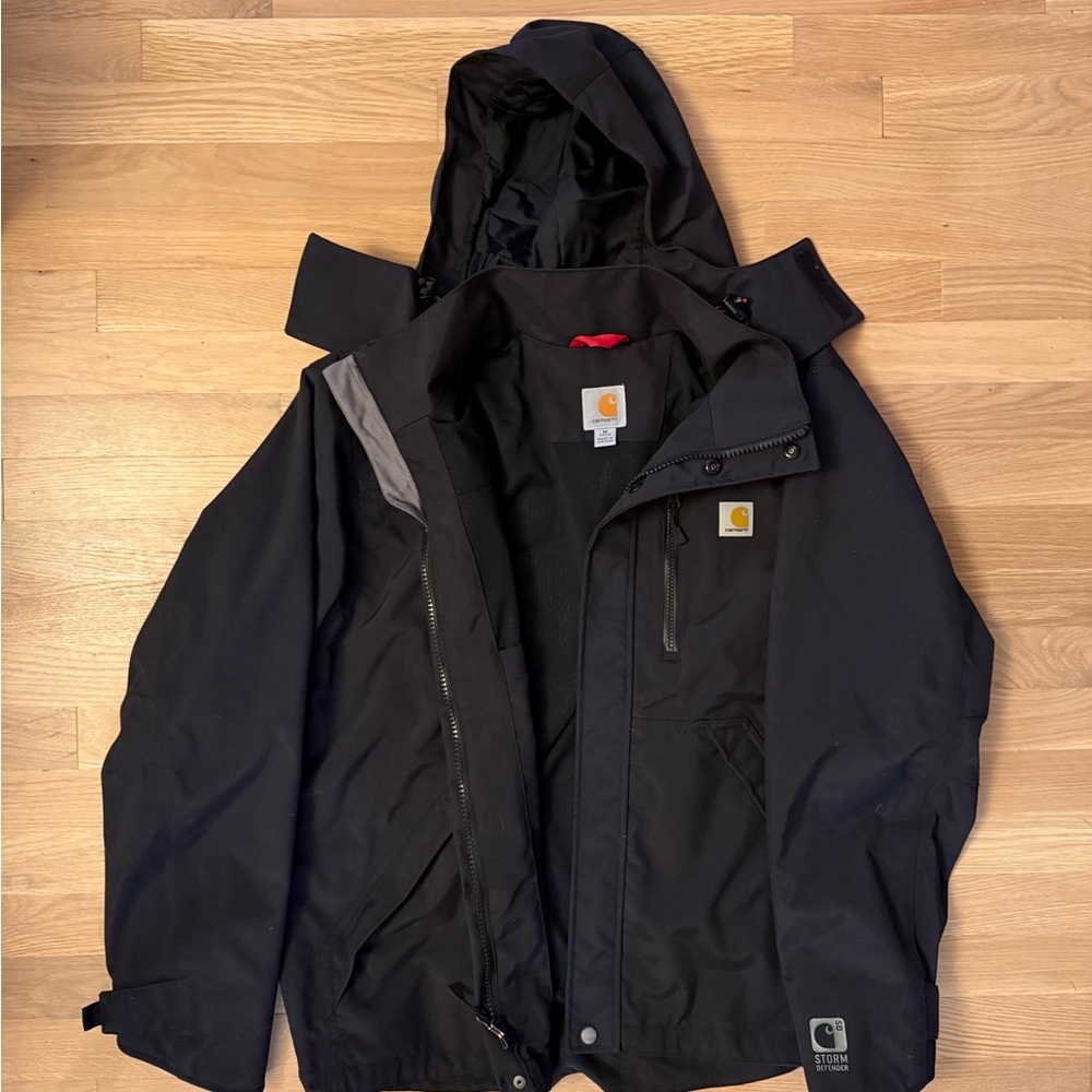 Carhartt Black shoreline Rain Jacket